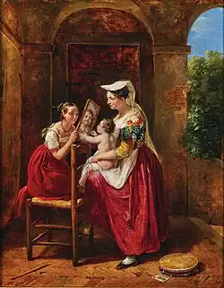 Un enfant se regardant dans un miroir (1821), collection privée