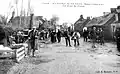 Le Haut-Corlay : le village de la Croix un jour de foire (carte postale Émile Hamonic, début XXe&nbsp;siècle).
