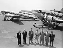 Douglas DC-3 en 1941 lors de la livraison à l'usine Douglas de Santa Monica en Californie.