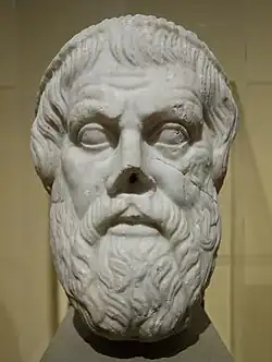 Tête de Sophocle, Copie romaine de l'original grec, marbre - Fitchburg Art Museum