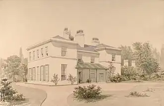 Heathfield Hall - 1835 peinture d'Allen Edward Everitt