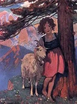 Couverture du roman Heidi par Jessie Wilcox Smith (1922).