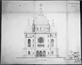 Plan de construction de la synagogue 1879.