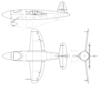 vue en plan de l’avion