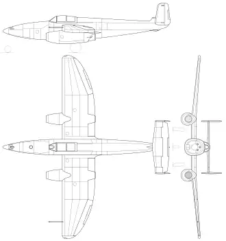 vue en plan de l’avion