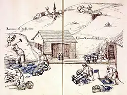 Cassage du minerai.