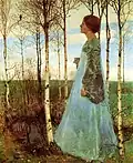 Le Printemps (1897), huile sur toile, 175 x 150&nbsp;cm, Worpswede, Haus im Schluh