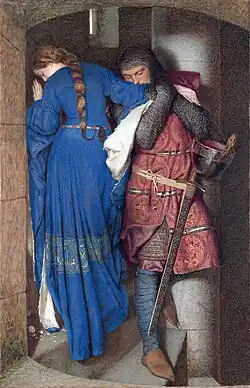 The Meeting on the turret stairs, 1864 (National Gallery of Ireland).