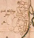 Carte de Vanhankaupunki en 1645.