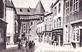 Les tours Broerec'h et la rue Neuve au début du XXe&nbsp;siècle.