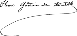 signature de Henri Gadeau de Kerville