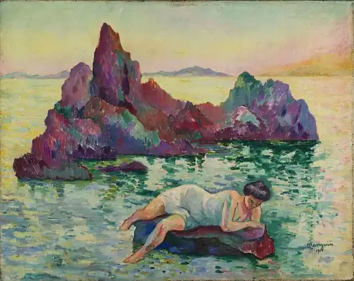 Le Rocher (La Naïade, Cavalière), 1906, huile sur toile, 71 × 89&nbsp;cm, Collection privée