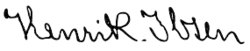 signature de Henrik Ibsen