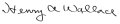 Signature de Henry Wallace