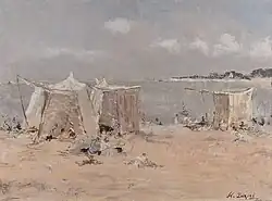 La plage (1935) Coll. Musées d'Art et d'Histoire de La Rochelle, cliché Max Roy