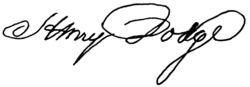signature de Henry Dodge