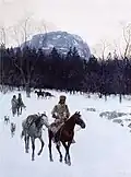 La montagne d'obsidienne dans la Yellowstone