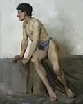 Seated Nude Study, 1877 (circa), Falmouth Art Gallery (Royaume-Uni)