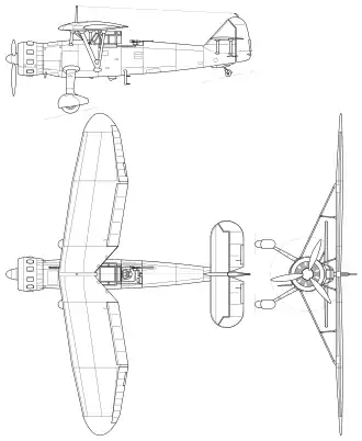 vue en plan de l’avion