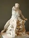 Hercule sur le bûcher, marbre de Guillaume Coustou.