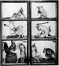 Diorama avec six scènes de Reineke Fuchs, 1851.