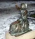 Frida sur un lapin, en bronze, à Rinkeby, Stockholm