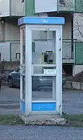 Cabine téléphonique à Tampere, en 2006.