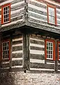 Poteau d'angle, Hess Homestead (en), Lititz, Pennsylvanie