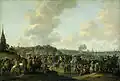 Hendrik de Meijer : Le Départ de Scheveningen de Charles II pour l'Angleterre le 2 juin 1660. Rijksmuseum Amsterdam