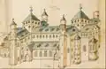 Église Saint-Michel de Hildesheim, dessin de 1662.