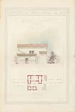 Histoire de l'habitation Grèce- façade principale - Archives nationales - CP-F-12/-055