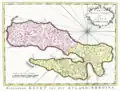Carte extraite de l'Histoire des deux indes de l'Abbé Raynal, 1773