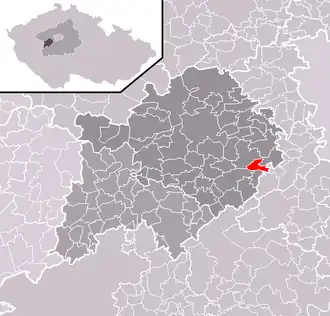 Localisation de Hlásná Třebaň