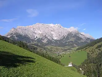 Le chaînon du Hochkönigstock vu du sud