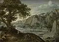 Lucas van Valckenborch, Vue d'Huy depuis Ahin, seconde moitié du XVIe&nbsp;siècle [30].