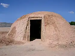 Un hogan navajo.