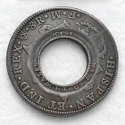 Holey dollar, revers.