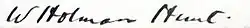 signature de William Holman Hunt