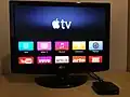 Écran d'accueil de l'Apple TV de 3e&nbsp;génération (2013).