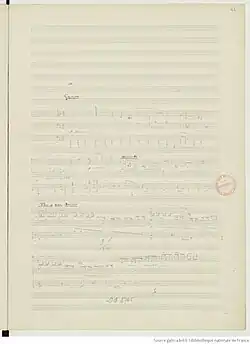 page du manuscrit.