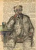 Homme accoudé à une table, 1931