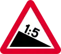 Descente dangereuse (1965, remplacé avec % pente en 1975)