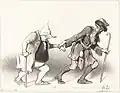 Le Constitutionnel et le Juif errant, H. Daumier (1844)