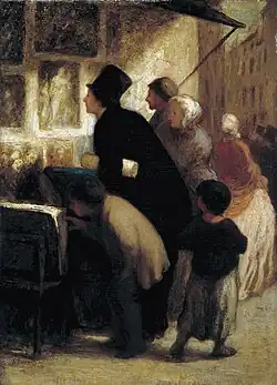 À l'extérieur de la boutique du marchand d'estampes, 1860-1863Musée d'Art de Dallas.