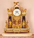 Une des 300 horloges à pendule visibles au musée François Duesberg à Mons (Belgique).