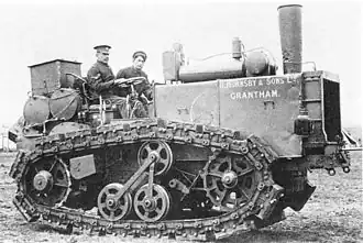 Tracteur à chenille Hornsby 1905