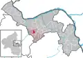 Localisation de Horrweiler dans la Verbandsgemeide et dans l'arrondissement
