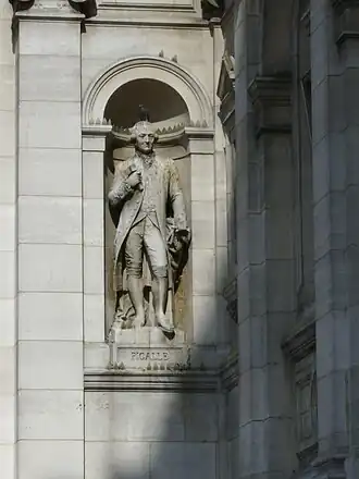 Les oiseaux se posent où ils peuvent, ici sur la tête de la statue. (2007)