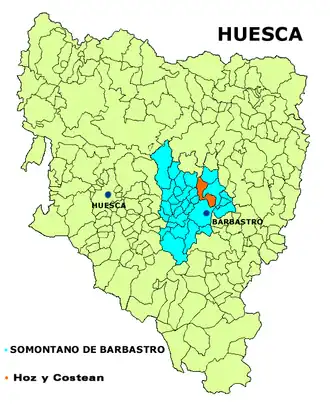 Localisation de Hoz y Costean