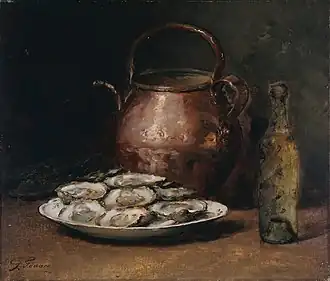 Huîtres et chablis, musée d'Art et d'Histoire de Saint-Brieuc.